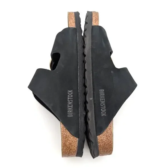 Birkenstock Arizona Big Buckle Nubuck Sandals Unisex Black Size USW6/M4 EU37 - Picture 5 of 12